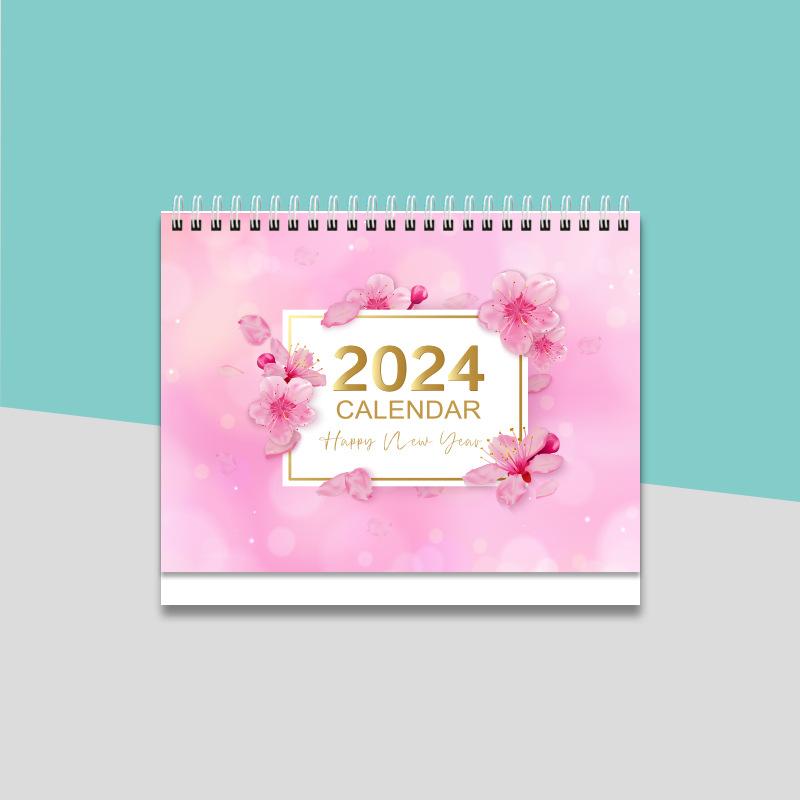 23x19cm Large Desk Calendar 2025 Standing Flip Desktop Calendar Daily Planning Monthly Calendar For Home Recording Events