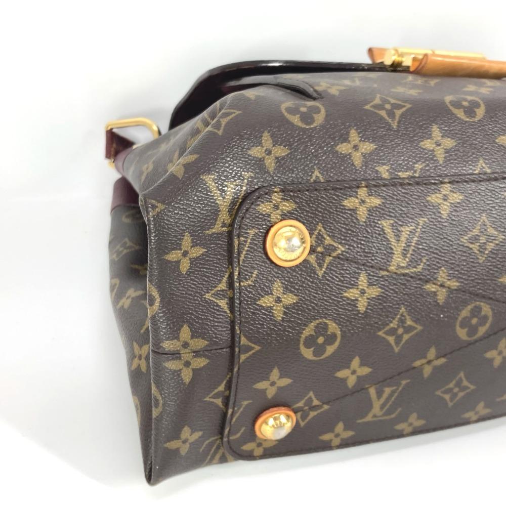 Louis Vuitton M40579 Сумка-тоут Monogram Oramp Сумка через плечо с клапаном Коричневый/фиолетовый