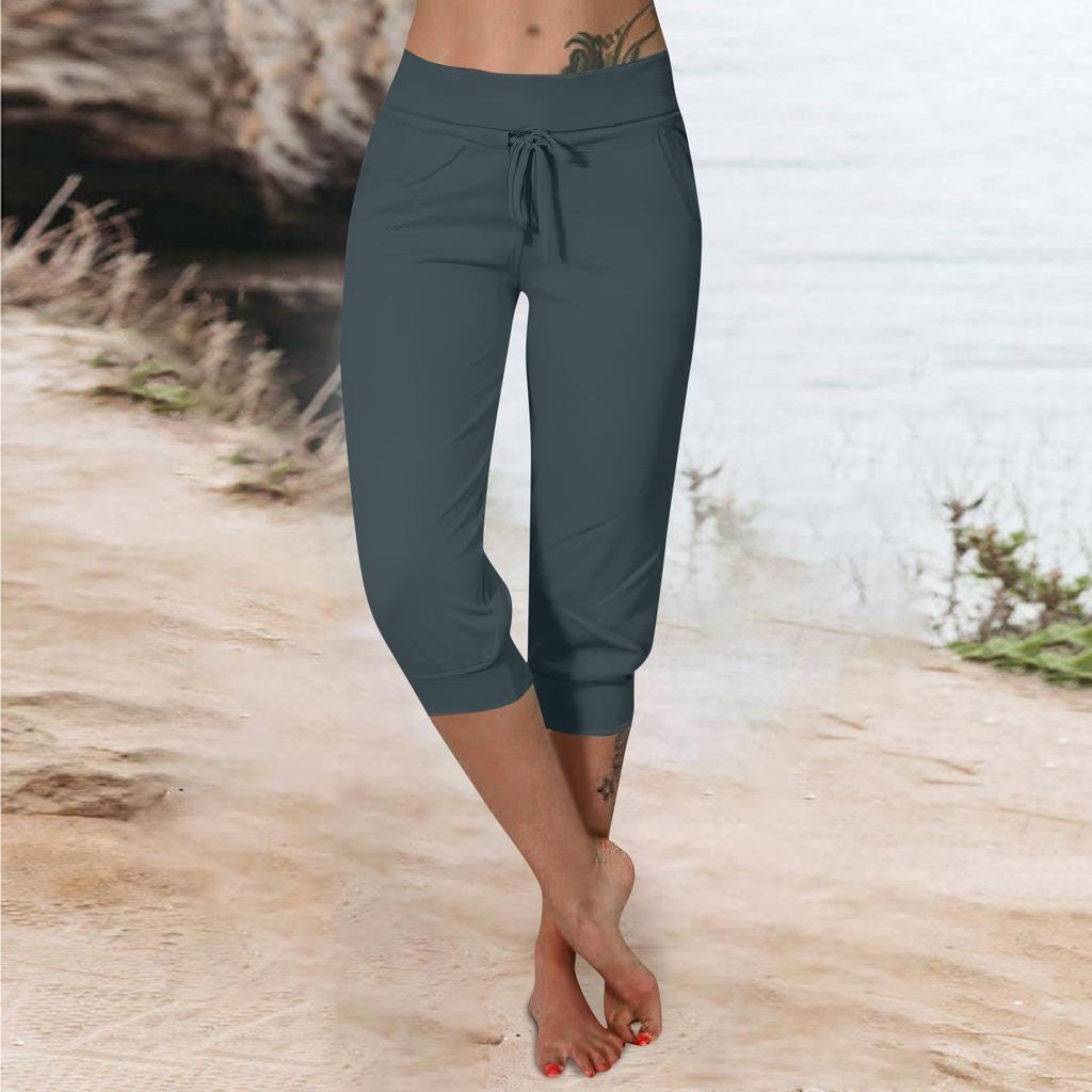 Брюки для женщин, укороченные шорты для женщин, летние новые повседневные эластичные модные повседневные брюки