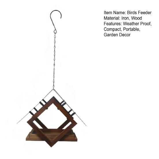 Кормушки для птиц уличные подвесные деревянные кормушки для птиц с атмосферостойкой металлической крышей