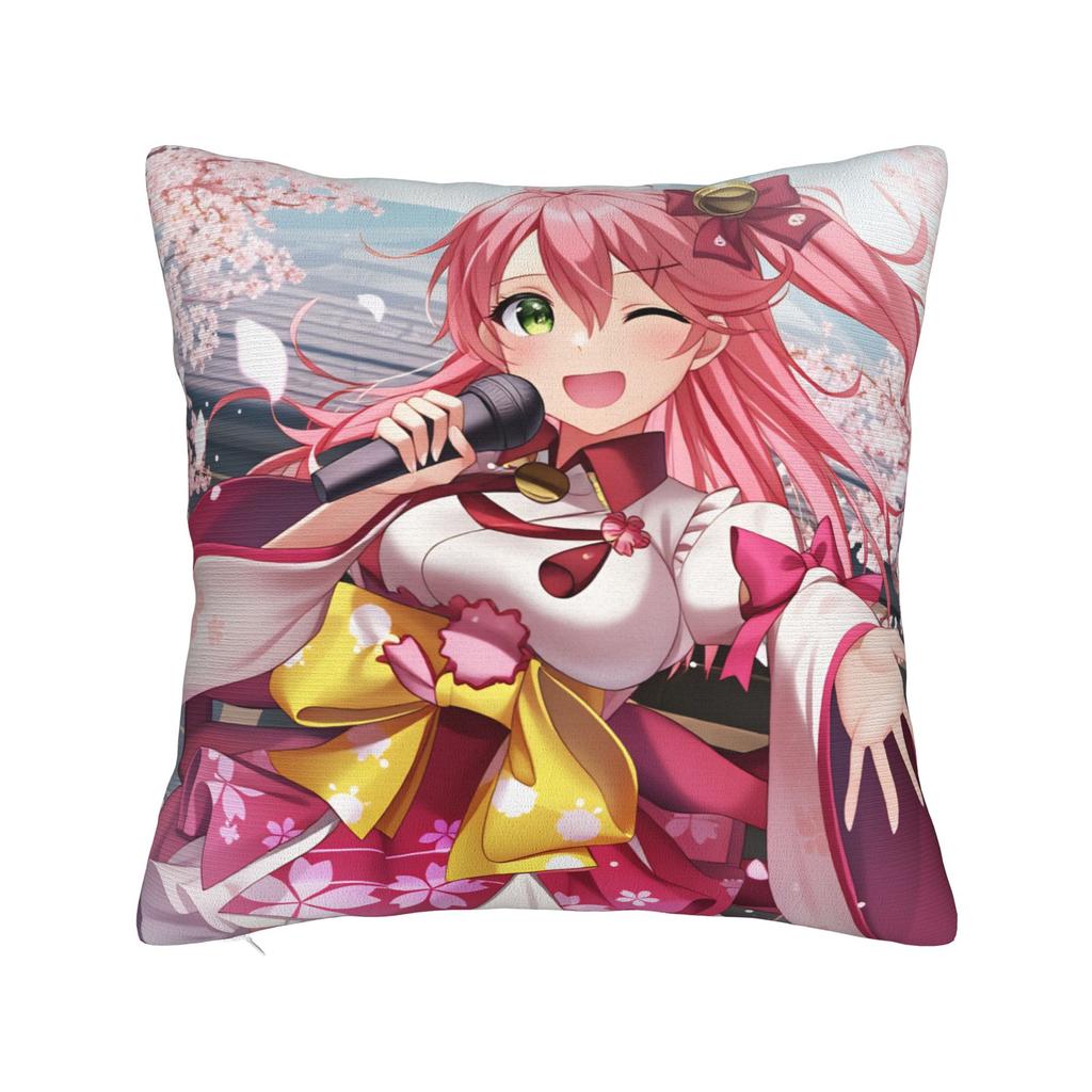 Hot Girl Kawaii Sakura Miko Pillow Cover  Comfy Cushion Cover Morden Pillow Case For Sofa Bedroom Home Decor