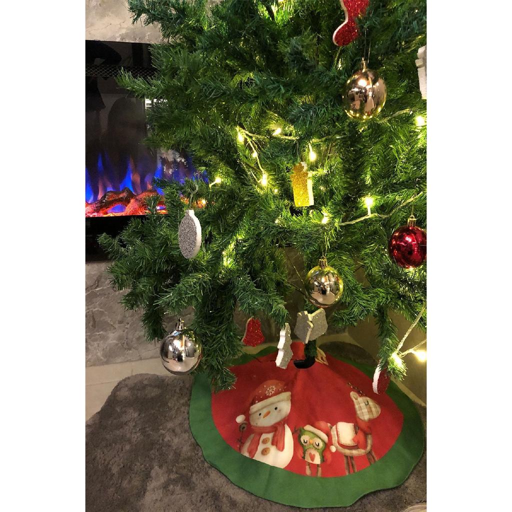 Christmas Pine Tree Foot Cover Washable Fabric With Velcro 65x65