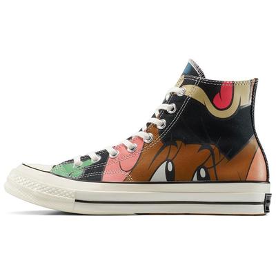 Tom & Jerry x Chuck Taylor All Star High Оверсайз Принт Мужские Кроссовки Многоцветный Черный Мульти A15110C