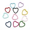 Colorful Spring Alloy Spray Paint Peach Heart & Figure 8 Keychain DIY Jewelry Material Pack