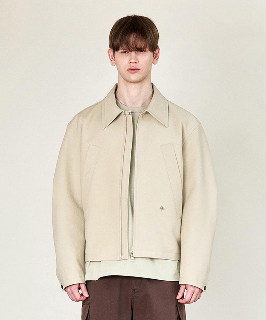 Heute Het Zipped Cotton Jacket (Beige)