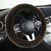 Зимний плюшевый чехол на руль автомобиля, универсальный теплый чехол на ручку 38 см, оплетка на руль, Funda Volante Interior