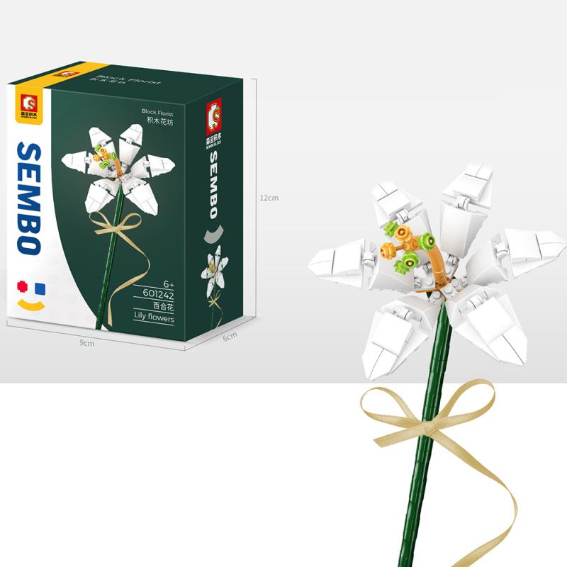 Вечные цветы Букет Строительные блоки Совместимы с Lego Сборные строительные блоки Игрушки для