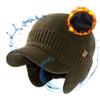 Knit Cap for with Brim and Ski Snowboard Plus Cold Weather Army [TOP-EX] Fall/Winter, Earflaps, Men's/Women's, Waterproof, Cap, Cap, Sizes,