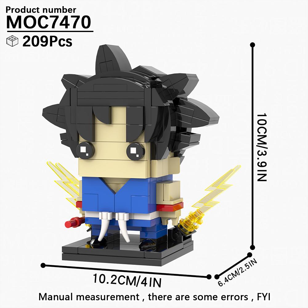 MOOXI Серия Аниме MOC Кирпичи Кирпичная Голова Фигурка Лун Сделай Сам Набор Конструкторов для Взрослых Модель Детские Образовательные Игрушки для Детей Подарок