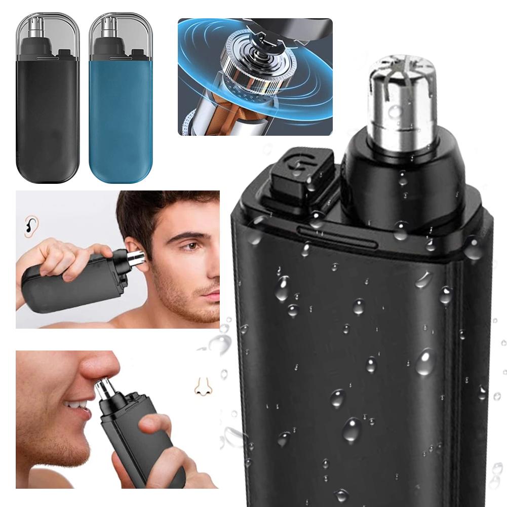 Electric Nose Hair Shaving Tool Dual-Edge Blades Professional Nose Trimmer Portable USB Charging for Women Men