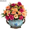 European Ceramic Crafts Decoration Living Room Desktop Flower Arrangement Vase Dining Table Entrance Vase Home Decorations