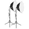 Andoer Studio Photography Softbox Kit with 70cm/28in Octagon Photography Softbox * 2 + 1.5M Metal