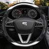 Car Steering Wheel Cover Microfiber Leather 38cm Non-Slip For Seat Tarraco Arona Ateca Ibiza Toledo Mii Leon Arosa Exeo ST FR