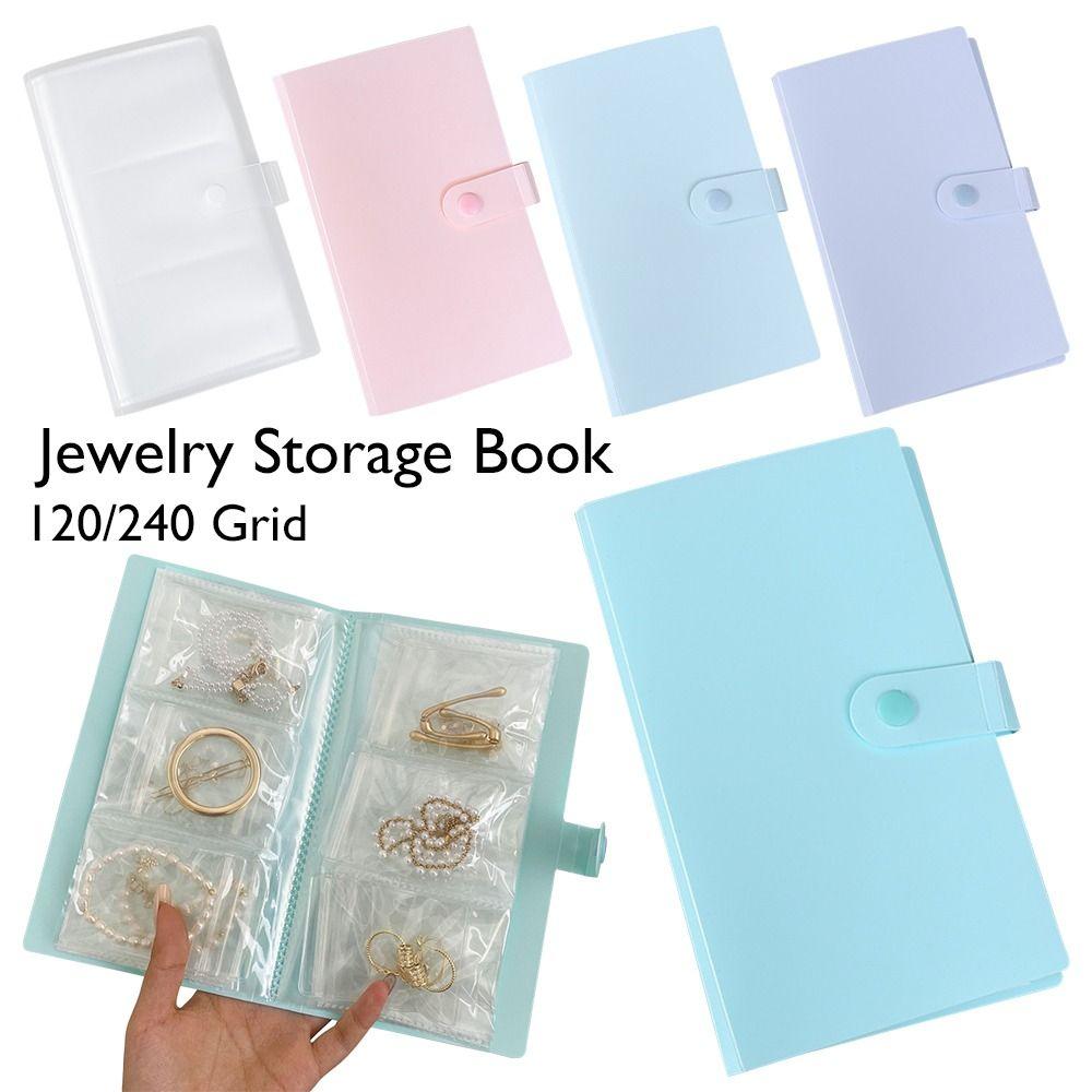 Transparent Photo Album Ring Necklace Jewelry Storage Book Display Organizer Bracklet Ziplock Bag