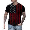 New Summer Men's Fashion T-shirt Personality Ling-shaped Red A Printed Men's T-shirt Top