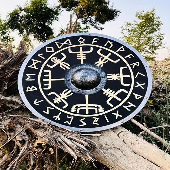 60,96 см Аутентичный Потертый в Боях Викингский Щит Косплей Боевой Готовый Щит Полностью Функциональный Щит Лучший Подарок на Рождество