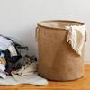 Foldable Cotton Linen Laundry Basket Large Capacity Sundries Organizer Toys Storage Bins  Home