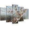 Five Piece Picture Canvas Print Blower Rose Grey