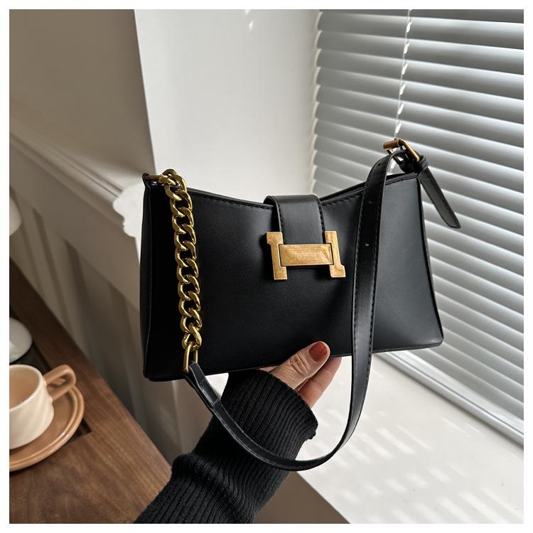 2024 Весна Новая Мода Ретро Сумка на Плечо и Через Плечо - Универсальная Текстурированная Сумка-Подмышка для Поездок на Работу