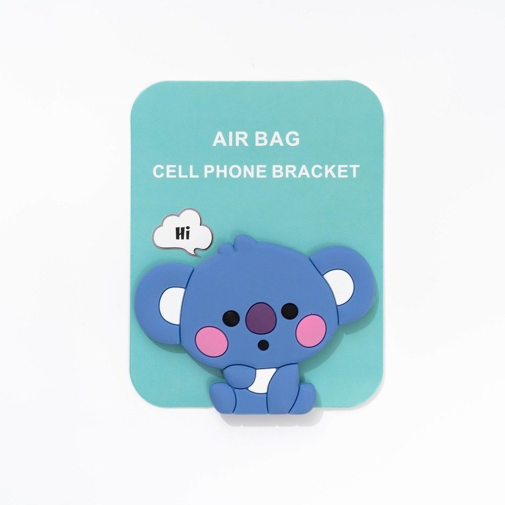 Мультяшный ручной держатель для телефона Bt21, выдвижной настольный держатель-подушка, милый органайзер для наушников, аксессуары для айдолов