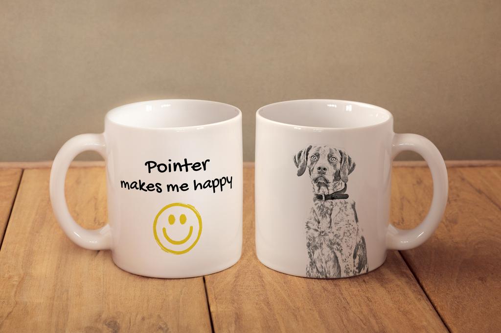 English Pointer - cup with a dog, cheerful cup for a dog lover, personalized gift from the Art-Dog brand