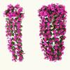 Artificial Wisteria Flower Vine Bushy Purple-color Red Reusable Indoor Outdoor Wedding Party Living Room Wall Hanging Garland Home Adult Sex Wear