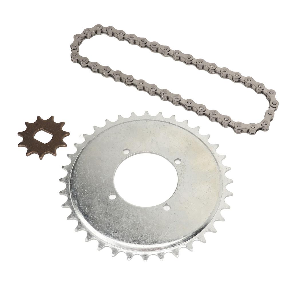 410 Drive Sprocket Chain Combo 38 Links Chain Golden 11T Type H Gear Steel Sprocket Chain Kit for Electric Bikes