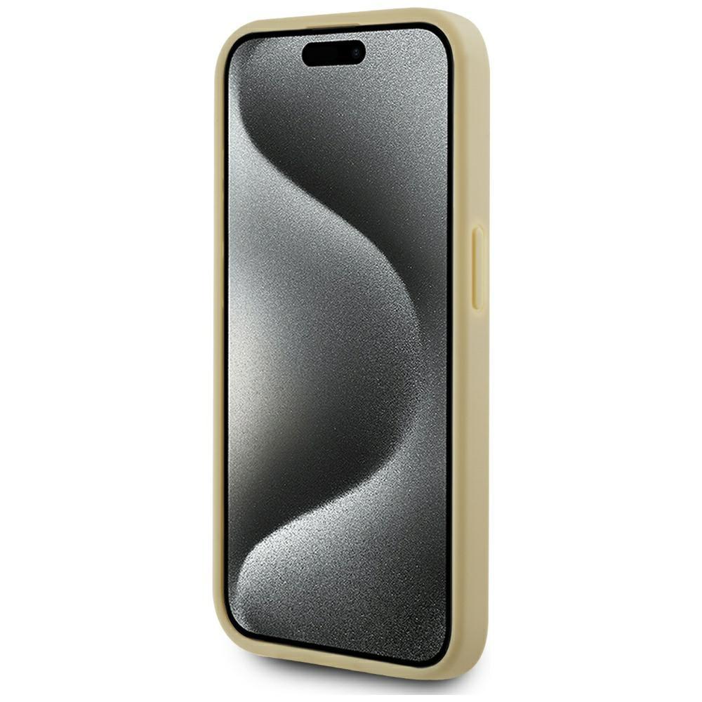Etui do iPhone 15 Pro Max Karl Lagerfeld Wrinkled Metal Signature Złote