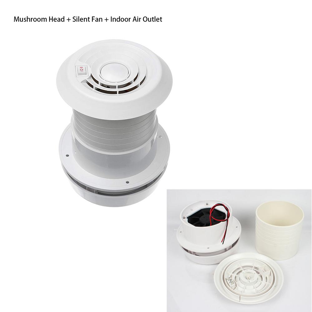 12V Round RV Vent Air Exhaust Fan Mushroom Head Roof Motorhome Vent Ventilation with LED Air Ventilation for RV Caravan Trailer