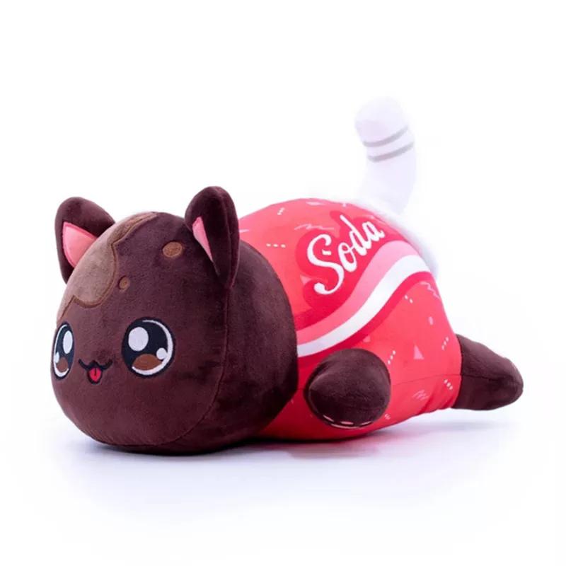 Плюшевые Meemeows Еда Кошка Игрушка для игры Милые Кола Картошка Фри Пончик Плюшевая набивная кукла Кошка Подушка для сна Идея Рождественского подарка