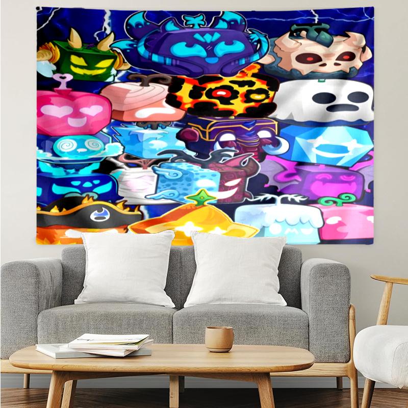 Blox fruit Wall Hanging Tapestry Wall Cloth Tapestries Decor Wall Bedroom Decoration