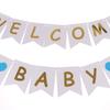 Birthday Decoration Welcome Baby Banners Paper Flags Baby Shower Banners