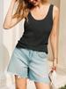 Women's V Neck Ribbed Knit Tank Top Sleeveless Summer Casual Sweater Vest