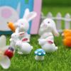 Dollhouse Miniature Accessories Spring Easter Rabbit Garden Animal Chick Door Landscape Scene Model Photo Props DIY Toy