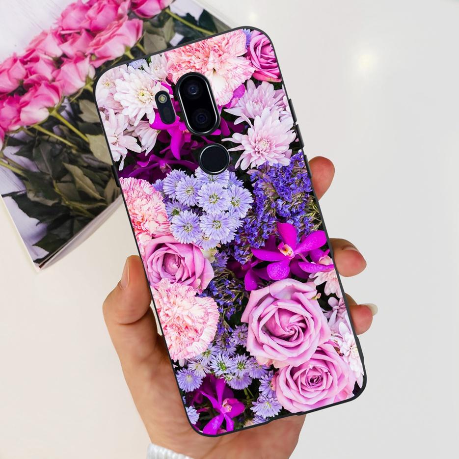 For LG G7 thinQ Case G710EM LM-G710 G710 Luxury Painted Cover Soft Silicone Phone Cases For LG G7 ThinQ Back Covers 6.1'' Bumper