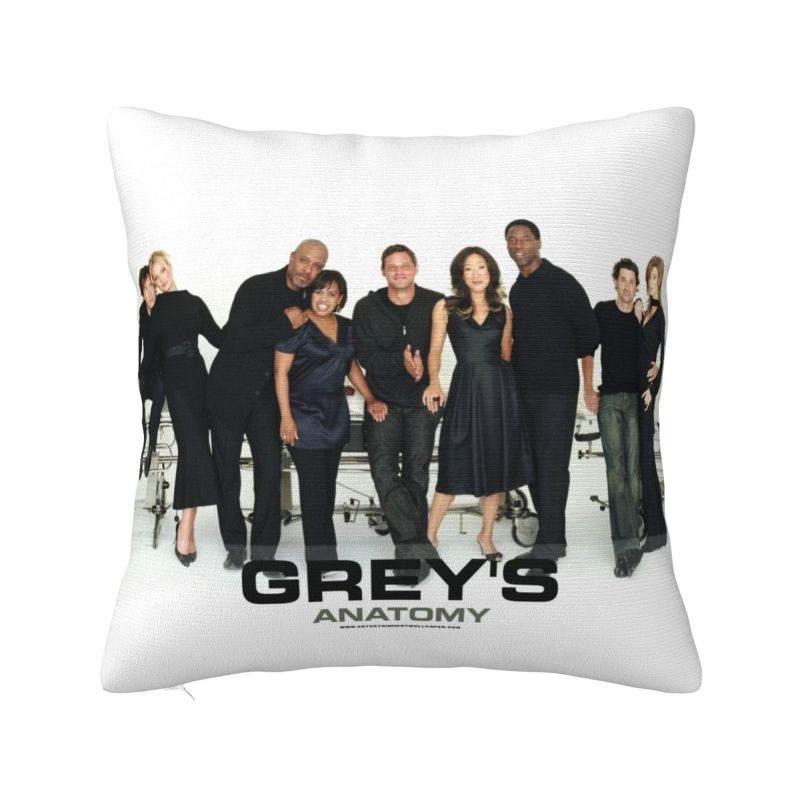 Custom Greys Anatomy Cartoon Collage Nordic Pillow Cover Decoration Car Cushion