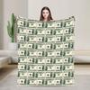Play money Blanket Quality Super Soft  Throw Blanket Winter Airplane Travel Couch Chair Sofa Bed Novelty Bedspread