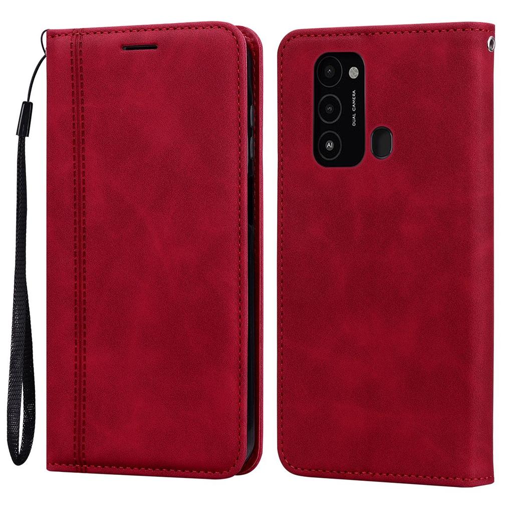 Magnetic Closure Flip Wallet Phone Case for TECNO SPARK GO 2022,SPARK 9,8C Vintage PU Leather Card Holder Cover
