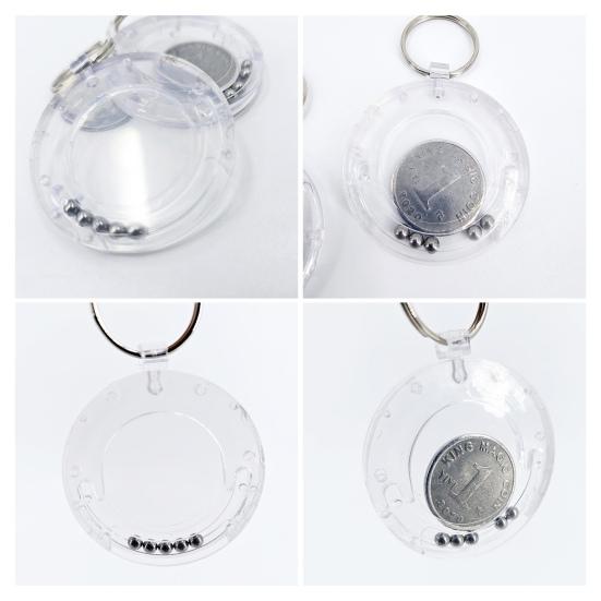 Волшебный Брелок-Головоломка "Побег Монеты" Легко Носить 1,9 Дюйма Трюк с Исчезновением Монеты для Новичков Портативный Кольцо Подвеска Веселая Волшебная Игрушка Подарок