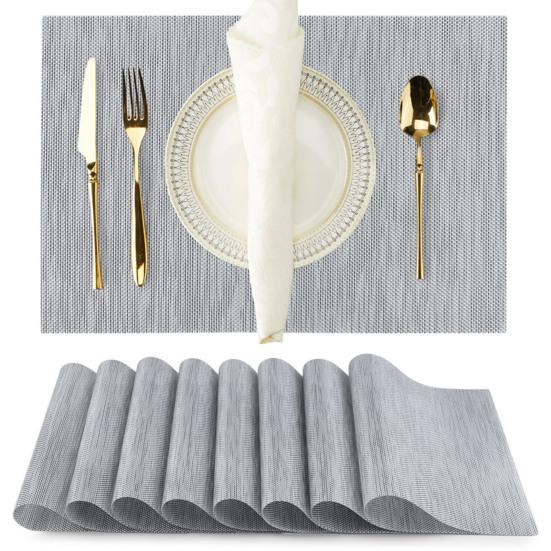 Yousheng 6 шт. набор подставок под столовые приборы ПВХ тканые нескользящие коврики для стола моющиеся термостойкие коврики под столовые приборы для использования в помещении и на открытом воздухе для ресторанного стола