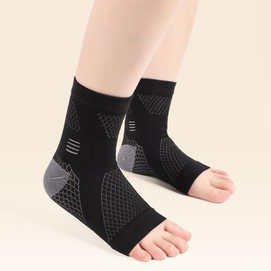 Toeless Ankle Brace Socks Sprained Ankle Compression Sleeve Foot Support for Plantar Fasciitis Achilles Tendonitis