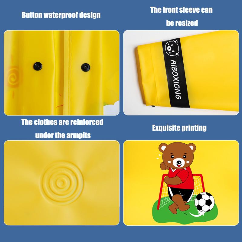 Детский дождевик с капюшоном из ПВХ для мальчиков и девочек, дождевик-пончо, высота 3–5 футов, розовый, синий, желтый