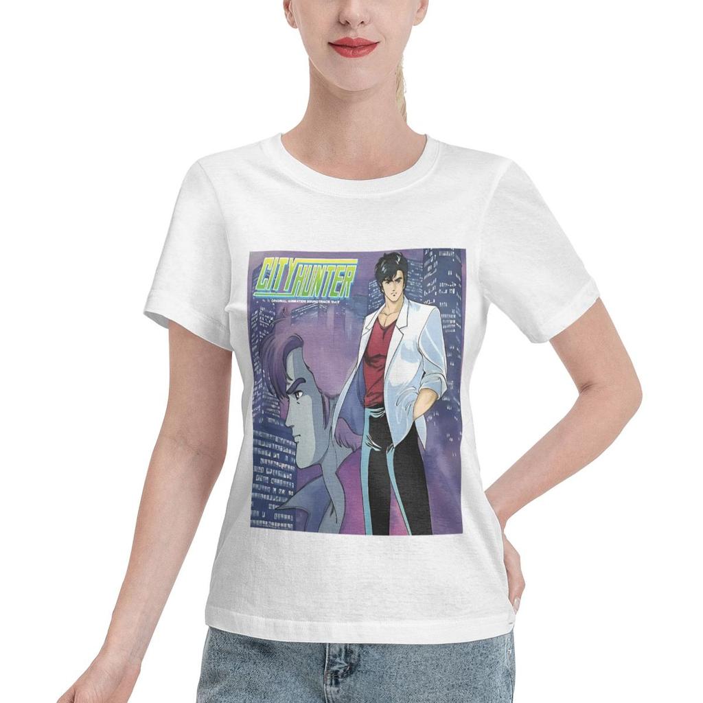 High Quality City Hunter Ryo Saeba Nicky Larson Unisexs Tshirt Boho Streetwear Tee