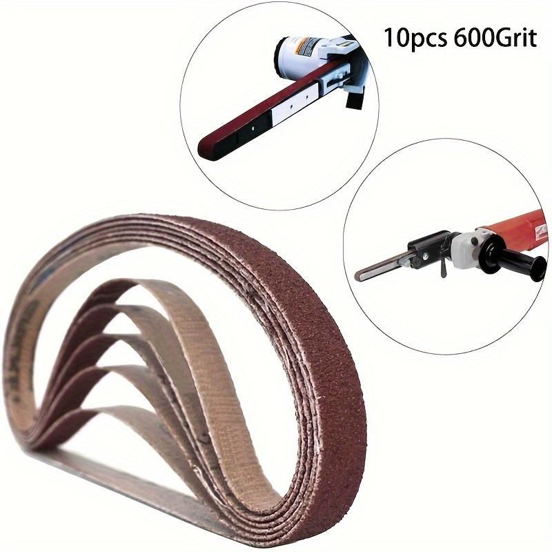 330x10 мм 10/11 шт. Шлифовальные ленты 10x330 мм 11 шт., зернистость 60-800, адаптер для шлифовальной машины из оксида алюминия, абразивные инструменты для полировальной машины