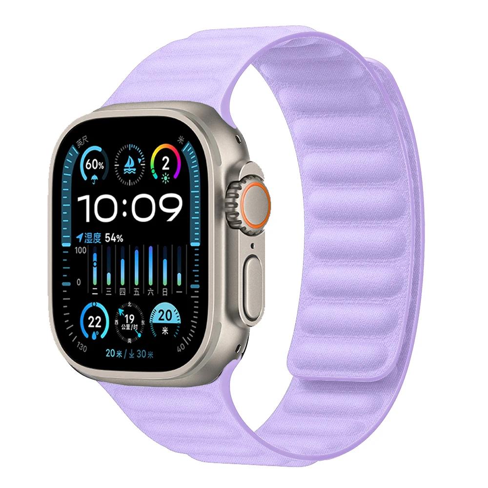 Силиконовый ремешок для Apple Watch Ultra 3/2 49 мм 11 10 9 8 7 45 мм 41 мм 42 мм 46 мм Браслет Магнитный Браслет Напульсник iWatch 6 SE Ремень