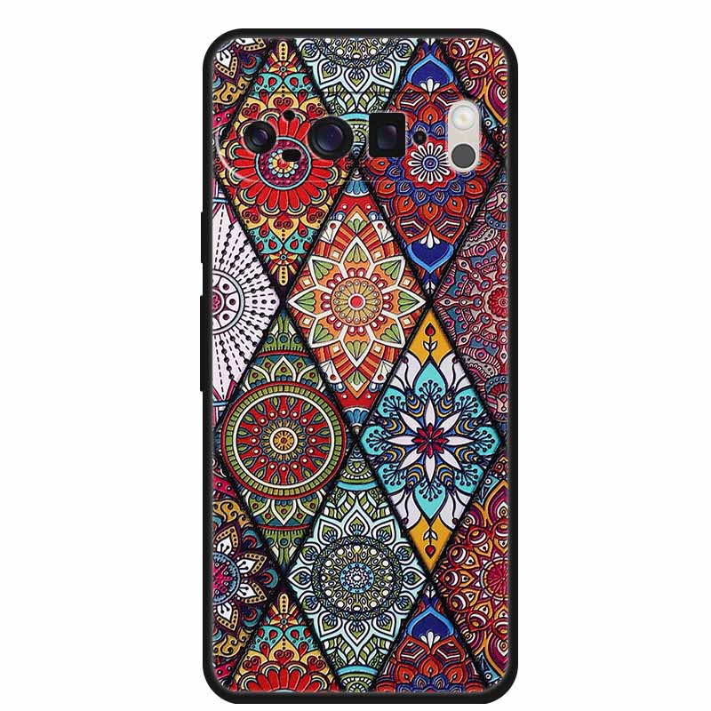 3D Тисненая Крышка Для Google Pixel 9 Pro XL / Pixel 9 Pro / Чехол Pixel 9 Цветочный Рельеф Мягкий Силиконовый Чехол Для Google Pixel 9