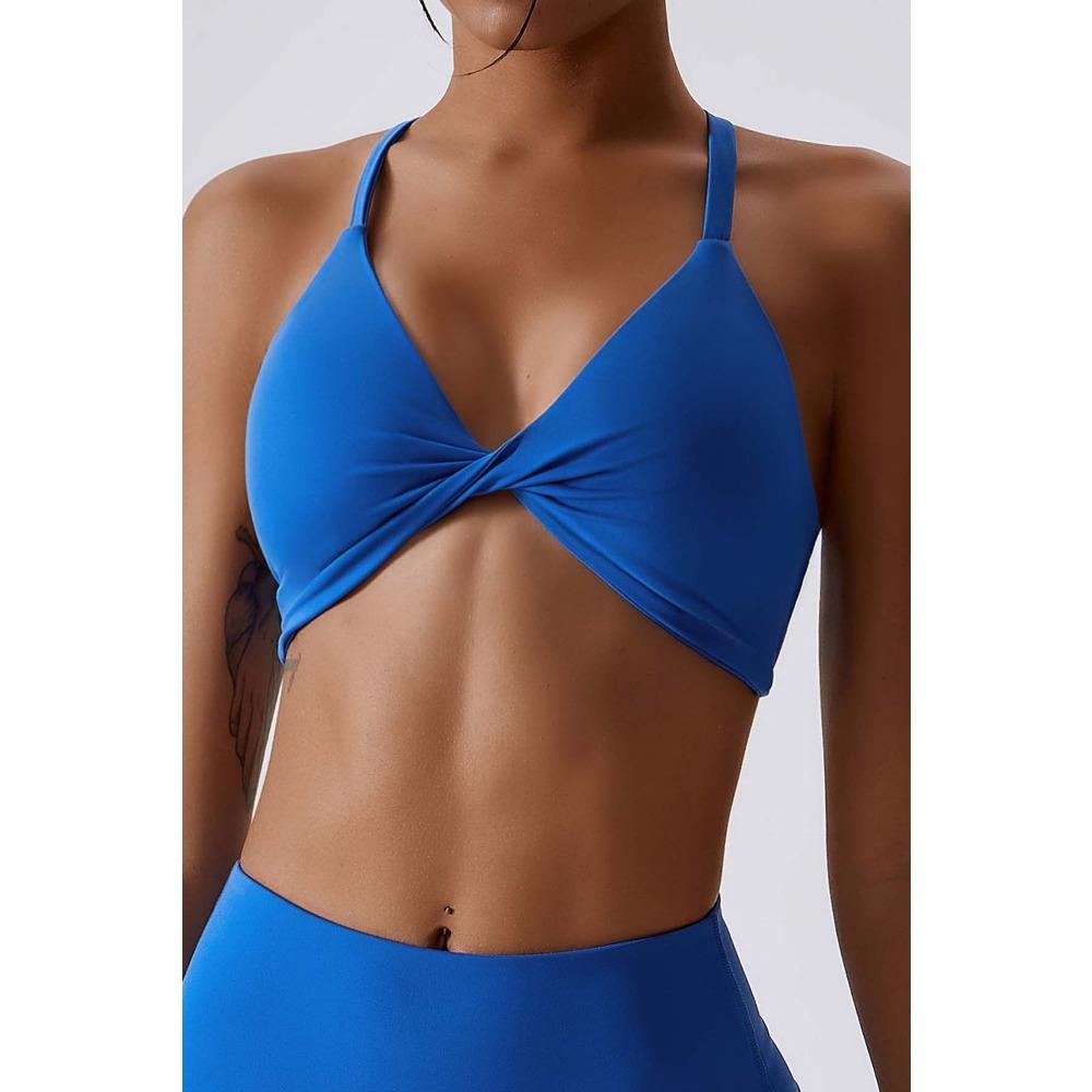 CHARMLEAKS Женский спортивный бюстгальтер с крестообразной спинкой, мягкий спортивный жилет с низкой ударной нагрузкой, бюстгальтер для занятий йогой