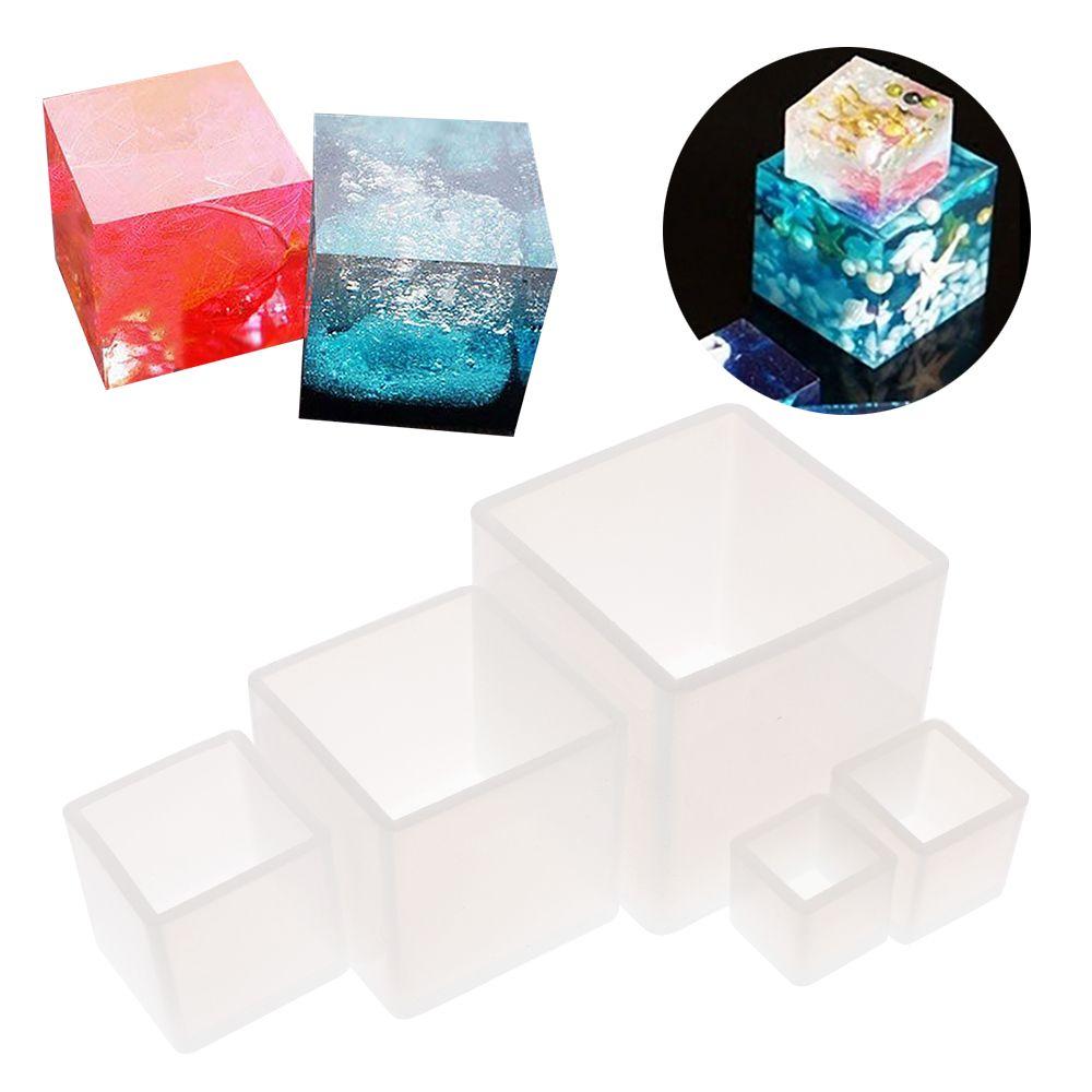 DIY Craft Crystal UV Epoxy Resin Mold Cube Molds Jewelry Making Tools Silicone Mould