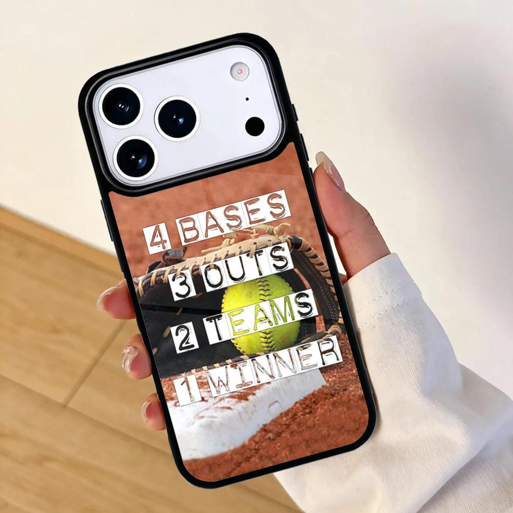 Softball baseball Christian Quote Phone Case For Apple iPhone 17 air 16 Pro Max 15 Pro Max 14 13 12 11 Mini Back Cover
