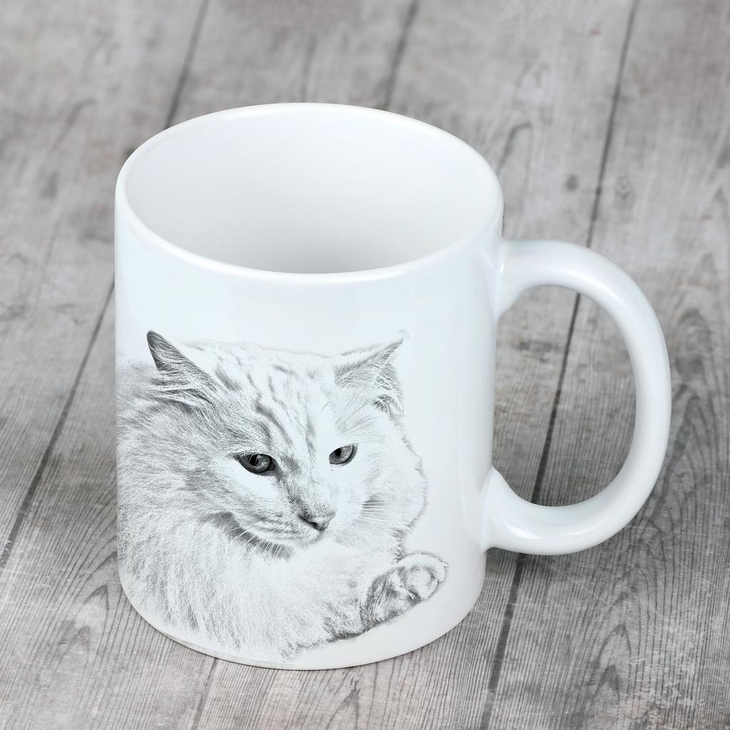 Turkish Angora - cup with a cat, cute cup with graphics, a gift with your photo from the Art-Dog brand